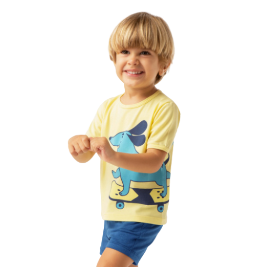 Pijama Curto Infantil Masculino 3 Anos Dog E Skate  Dedeka