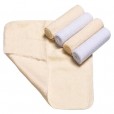 Kit Toalhinha de Boca Infantil Bordados Karinho 85% Algodão Branco e Creme Papi