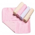 Kit Toalhinha de Boca Infantil Bordados Karinho 85% Algodão Branco e Rosa Papi