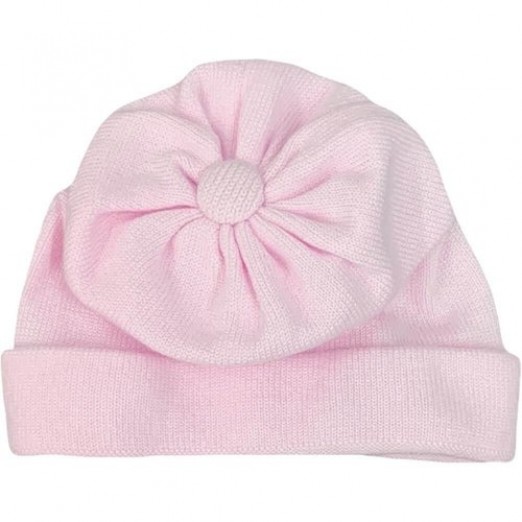 Touca Infantil Em Tricot Rosa M Tricart Baby