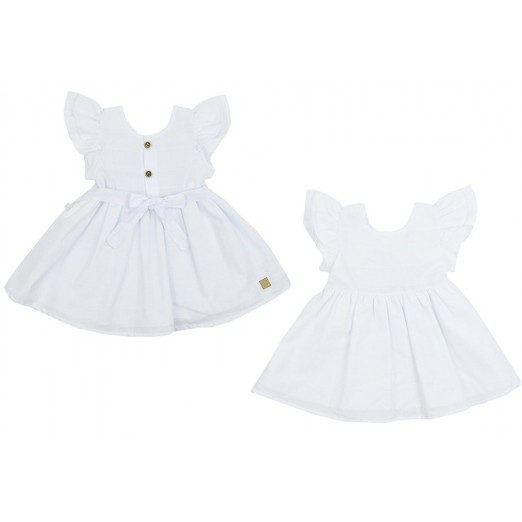 Vestido Infantil Feminino Branco Linha Celebration +3m  Growup