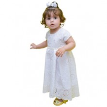 Vestido Bebê Branco Drika Kids M