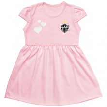 Vestido Infantil Canelado Atlético Rosa Torcida Baby 06 A