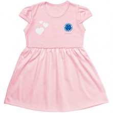 Vestido Infantil Canelado Cruzeiro Rosa Torcida Baby 08 A