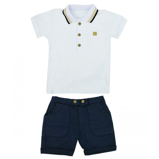 Conjunto  Infantil Masculino Azul Marinho Spring Tide Tam 1 Ano Grow Up