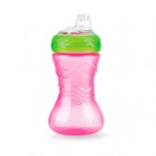 Copo De Transição Com Bico De Silicone Rosa 300ml Nuby