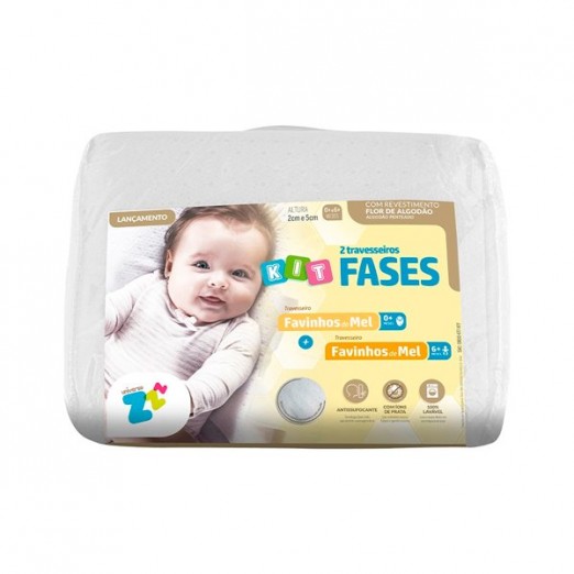 Kit de Travesseiros Fases Favinhos Nascimento a 6 Meses Fibrasca